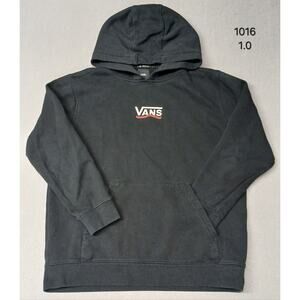 Vans (Large) Off The Wall Print Black Pullover Hoodie
